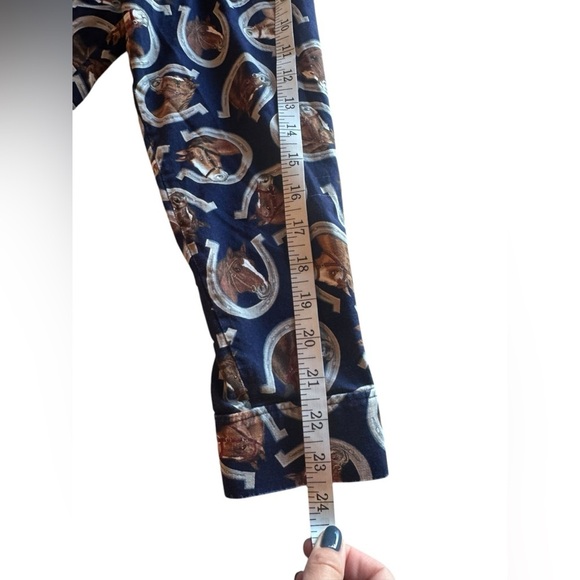 Vintage Women’s Horse and Horseshoe Button Up Shirt With Heart Buttons Large 059 - Picture 7 of 10